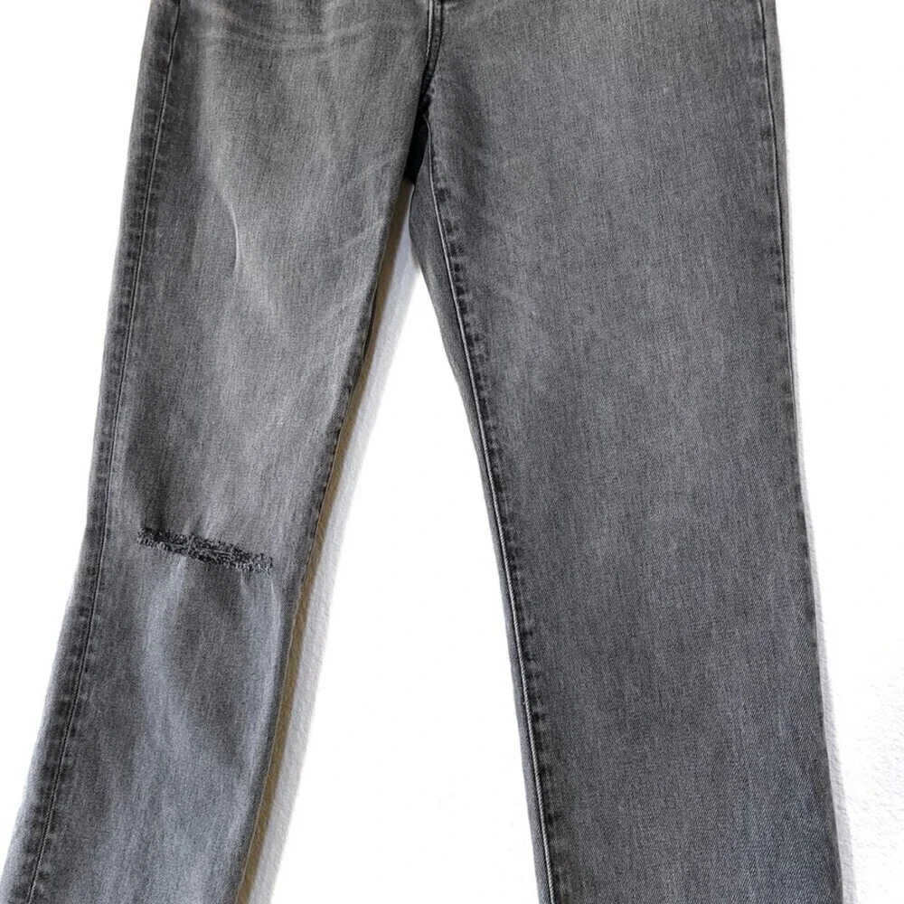 NEW Madewell 90s Perfect Vintage Mom Jean Connell Wash Ripped Edition 26 Gray